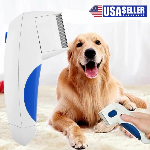 Electric Flea Zapper Lice Remover Hair Comb Brush For Pet Dog Cat Cleaning Tool 3