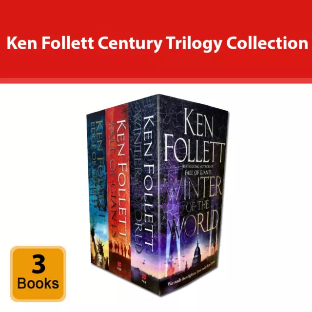 Ken Follett Century Trilogy Collection 3 Books Set Pack Edge of Eternity, Winter