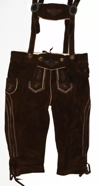 Wow Men's Traditional Costume Kniebund- Leather Pants/Costume Dark Braun M