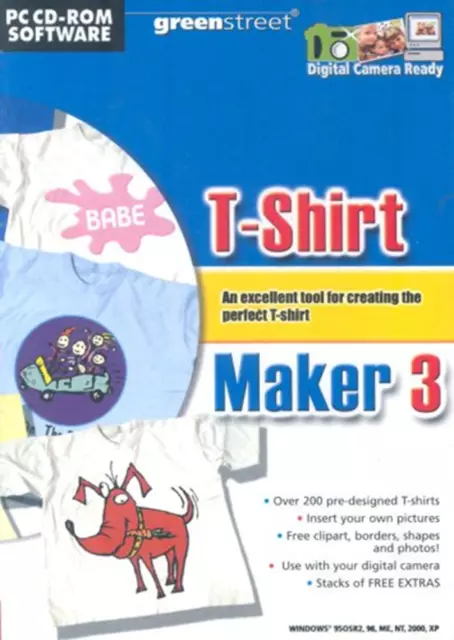 Greenstreet T-Shirt Maker 3 Windows 95 2002 New Top-quality Free UK shipping