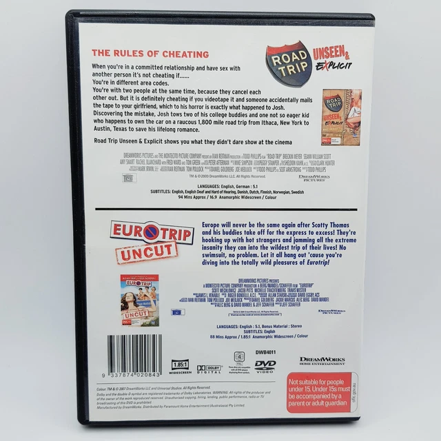 EUROTRIP ROAD Trip Double Feature DVDS Region 4 12.00 PicClick AU