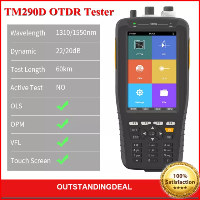 TM290D 60KM OTDR Tester Optical Time Domain Reflectometer 1310/1550NM os89