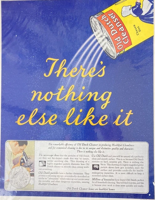 Vintage Old Dutch Cleanser Theres Nothing Else Like  1928 Magazine Print Ad BF12