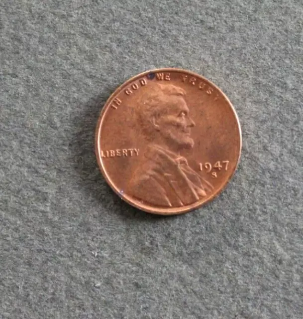 1947 S Lincoln Wheat Penny, BU Mint Luster Red Uncirculated Cent