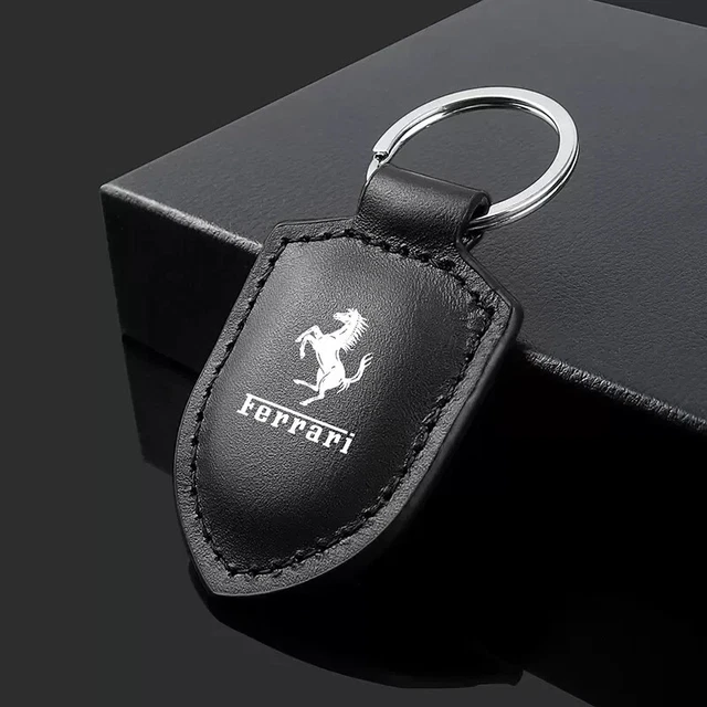 Ferrari car key chain Roma Ferrari 488 Portofino F8 leather key chain black