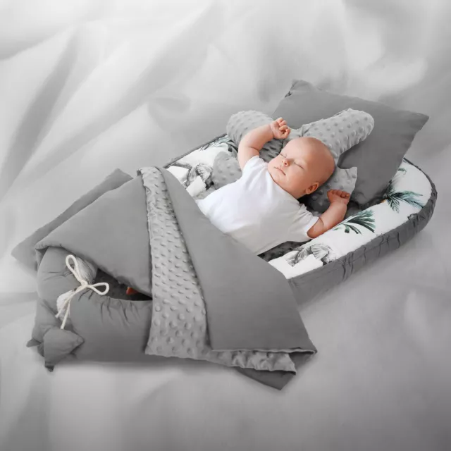 Joyz Baby Nestchen 5 teilig Kokon Babynest Kuschelnest Babynestchen Baumwolle