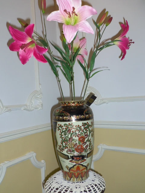 Große Tischvase Japan-Vase, Porzellan, handgemalt SATSUMA 30cm