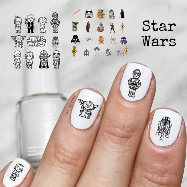 Star Wars Waterslide Nail Decals Set Of 50can be used on hot wheels 1:64