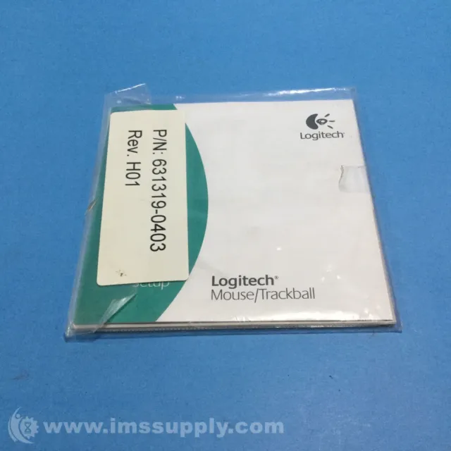 Logitech 631319-0403 Mouse/Trackball Manual and CD FNIP