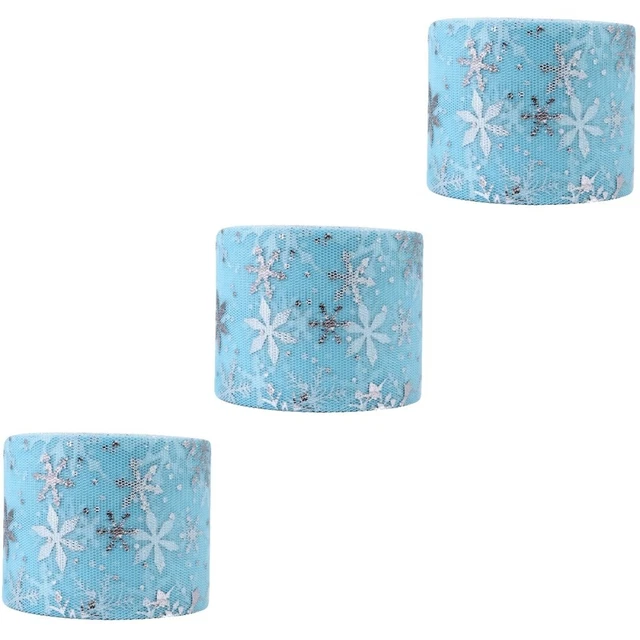 3 Sets Breite Satin Band Geschenk Verpackung Band Hochzeit Tüll Rollen