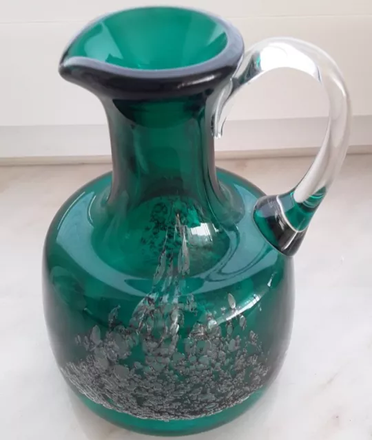Krug Vase Florida Bubble petrolgrün Entwurf H. Löffelhardt Vintage 60/70er Jahre