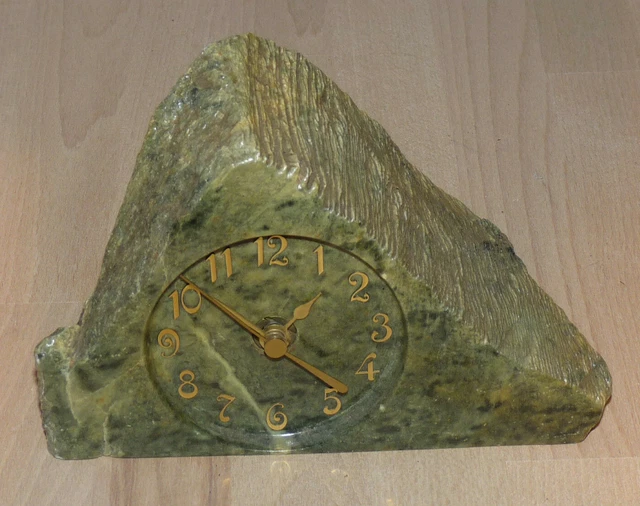 STANDUHR UHR AUS Stein Steinuhr mit Hermle Quartz 2100 Uhrwerk EUR 33