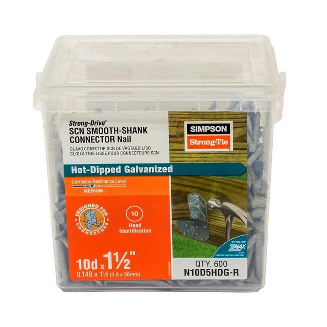 Simpson Strong-Tie N10D5HDG-R Smooth Hot-Dipped Galvanized Steel Joiner Nail