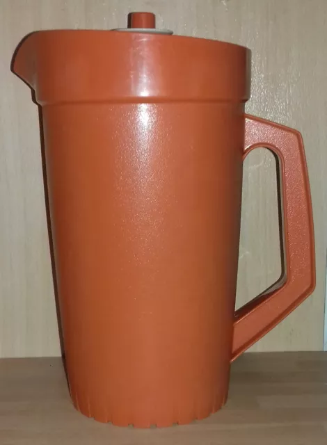 🌟 Ancienne Thermos Pichet Tupperware Orange, Plastique Made In France  Vintage