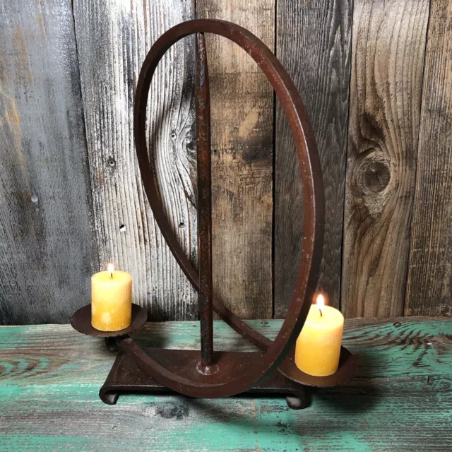 Wrought Iron Votive Candle Holder Stand Vintage Hand Forged Candlestick Handmade