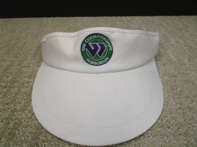 Wimbledon Visor Buckle Back Men White Adjustable Championships Embroidered Logo