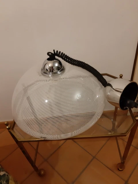 LAMPADARIO IGUZZINI   design trasparente righe sottili bianche
