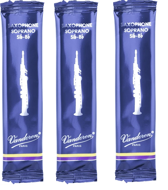 lot de  3 anches  saxophone soprano VANDOREN SIb TRADITION. SR 2025 - force 2.5