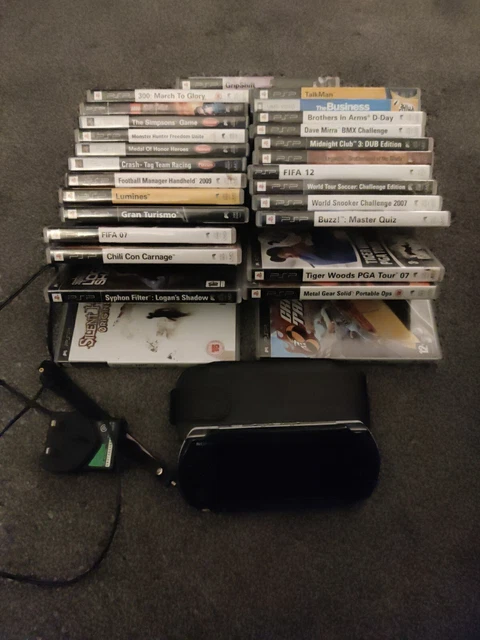 Sony PSP 3000 Mega Bundle excellent condition 20+ original boxed disc's