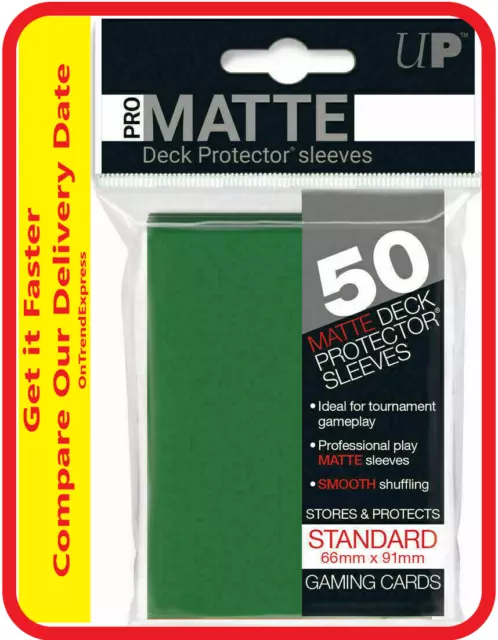 Ultra PRO Pro-Matte Deck Protector Sleeves GREEN Standard Card 50ct 66 x 91mm