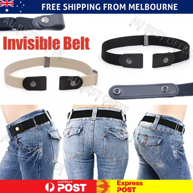 Buckle-free Elastic Invisible Comfortable Womens No Bulge Hassle Belt Jeans AU