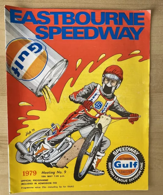 Eastbourne v Leicester 18 May 1979 Speedway Programme