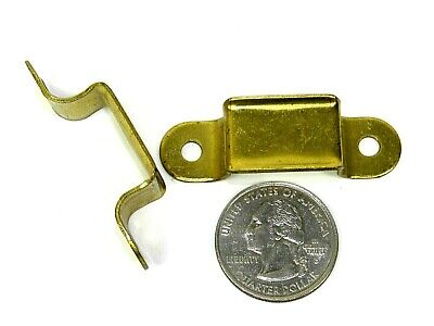 Vintage Store Find Small Brass Plated Single Finger Cabinet Door Drawer Pull Es