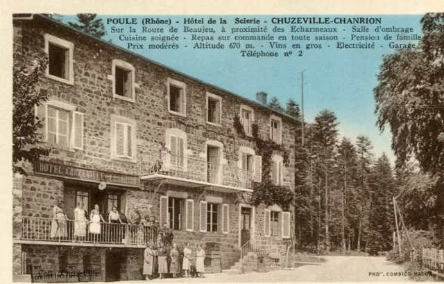 POULE LES ECHARMEAUX Hôtel de la Scierie Chuzeville Chanrion Route de Beaujeu