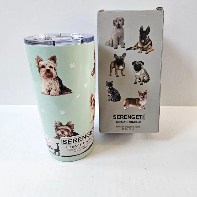 Serengeti Yorkie Yorkshire Terrier Dog Ultimate Tumbler 20 OZ NEW