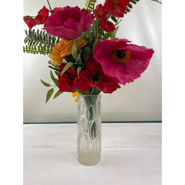 Vintage Peill & Putzler Frosted Ice Glass Vase
