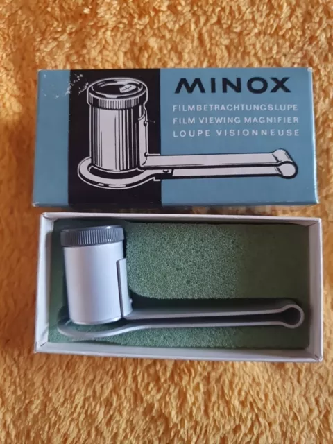 MINOX FILMBETRACHTUNGSLUPE in OVP, FILM VIEWING MAGNIFIER; LOUPE VISIONNEUSE