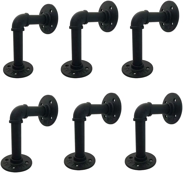 Industrial Pipe Shelf Brackets Double Flange Bracket Iron Metal Fitti