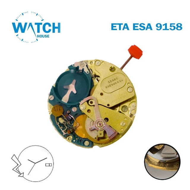 Mouvement à Quartz ETA 555.115 Swiss Made - Disque De Date à 3h, 5 Rubis - Neuf, Fonctionnel