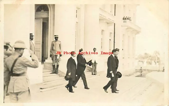 Haiti President, RPPC, Louis Borno Leaving the Port-au-Prince Palace, Guards