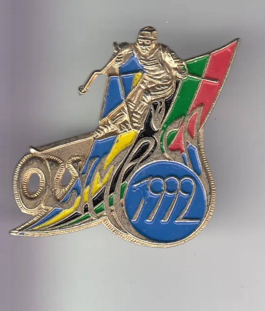 Rare Pins Pin's .. Olympique Olympic Albertville 1992 Ski 1 Rond Bleu Big 3D ~17
