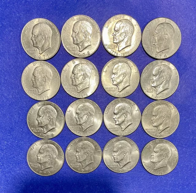 Roll 20x Mixed Date Eisenhower Ike Dollar $1 - Mixed BU and Circulated