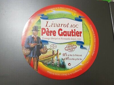 étiquette de fromage LIVAROT AOC Père Gautier 