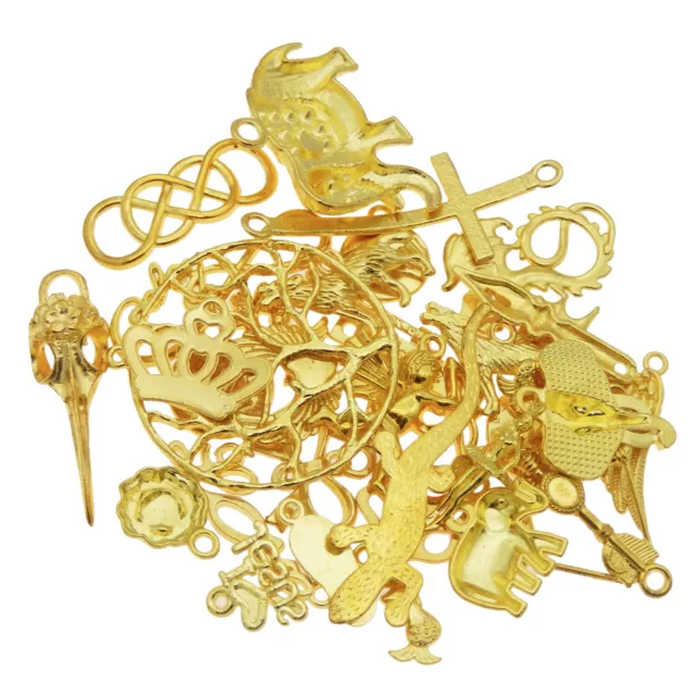 20 Stück Gold Legierung Sortiert Gemischt Anhänger Charme Schmuck DIY Zubehör