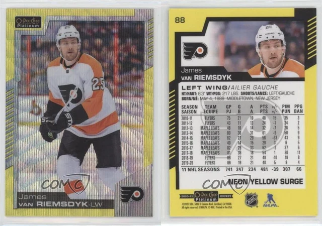 2020-21 O-Pee-Chee Platinum Neon Yellow Surge James van Riemsdyk #88