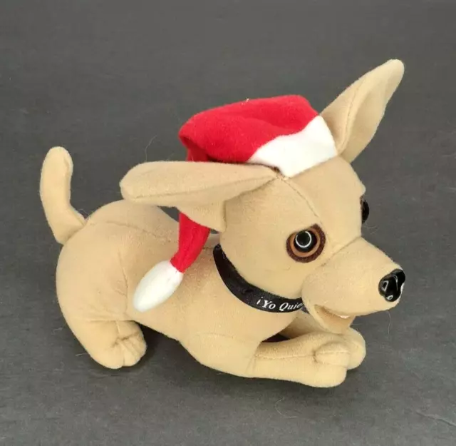 Taco Bell Dog Chihuahua Plush Stuffed Animal 6.5" Christmas "Does not Talk"