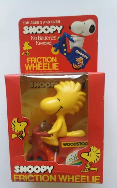 VINTAGE WOODSTOCK (SNOOPY) Friction Wheelie in Original Box