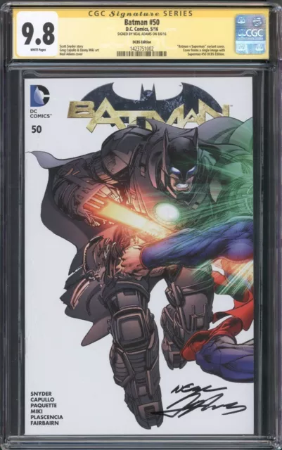 Batman #50 and Superman #50 DCBS Edition CGC 9.8 SS Signed Neal Adams