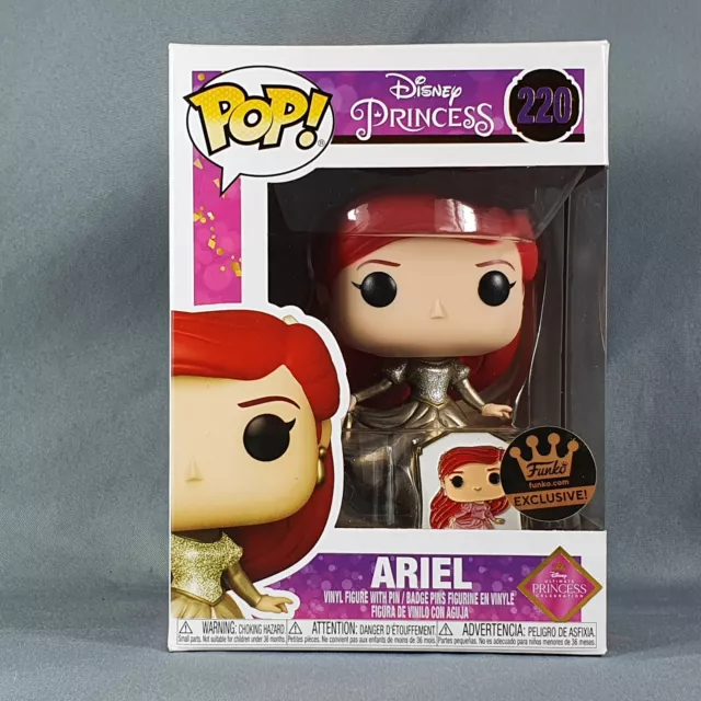 Ariel Funko Pop Vinyl Figure Disney Princess w/ Pin Ultimate Mermaid Gold #220