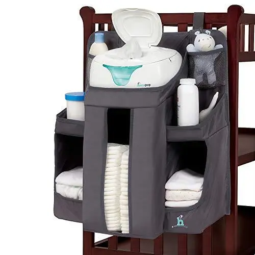 hiccapop Hanging Diaper Organizer for Changing Table, Cribs and Walls, Diaper...