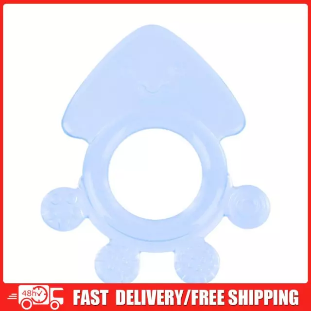 Cute Baby Teether Kids Silicone Teething Chewable Pacifier (Blue Octopus)