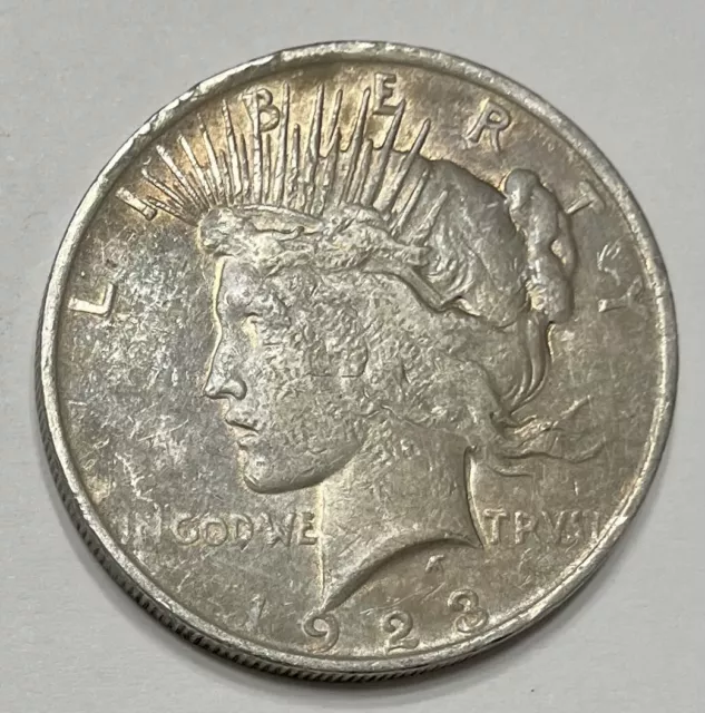 1923 Peace Silver Dollar - 90% US Silver Coin- Philadelphia mint