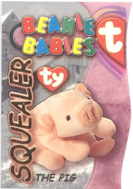 TY Beanie Babies BBOC Card - Series 3 Beanie/Buddy Left (GOLD) - SQUEALER