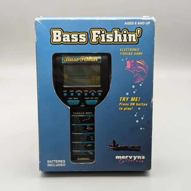 Radica Junior Bass Fishing Aqua Fish Handheld Electronic Game Toy
