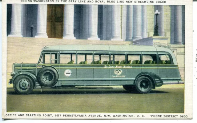 USA Washington D.c. Dc - Sightseeing Bus Alt Postkarte
