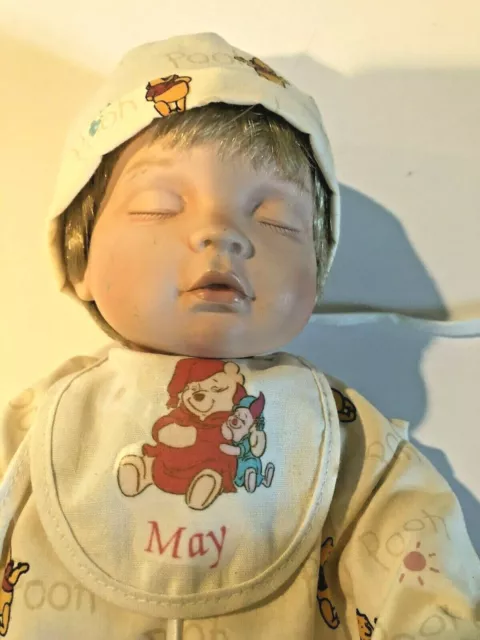 Ashton Drake Vintage Disney Porcelain Sleeping Baby Doll Winnie the Pooh Sleeper